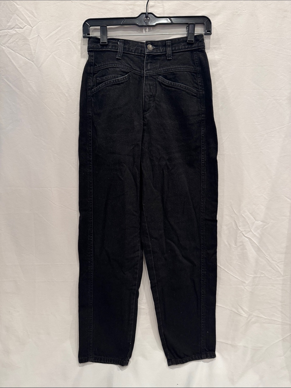 Vintage 80s Lizwear Black ULTRA High-Waisted Mom Jeans Size 2/4